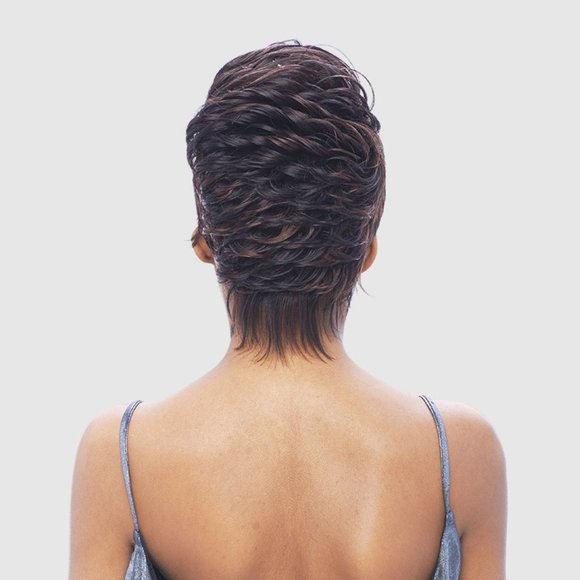 Elvas Vanessa Hair Full Wig Adjustable Fashion Short Pixie Cut Layers Black Wome - Picture 3 of 5